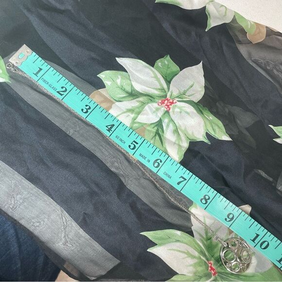 LARGE BEAUTIFUL ESTATE STERLING SILVER & DIAMOND CIRCLE PENDANT NECKLACE 18-20" - Picture 3 of 6